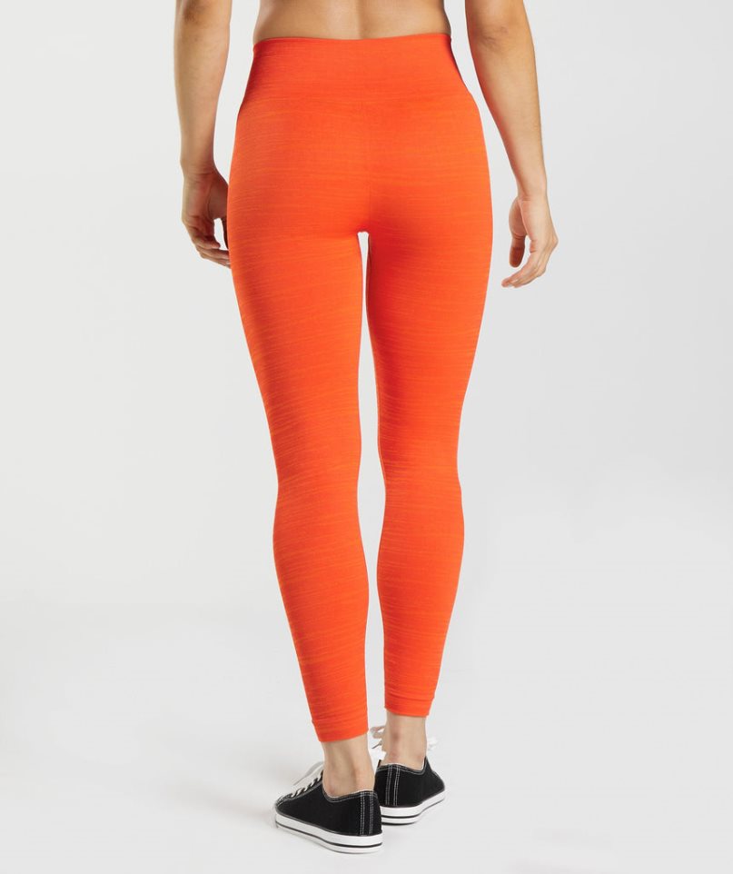 Legginsy Gymshark Adapt Marl Seamless Damskie Pomarańczowe | PL 958SPG